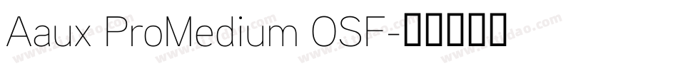 Aaux ProMedium OSF字体转换